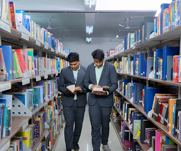 Students in library